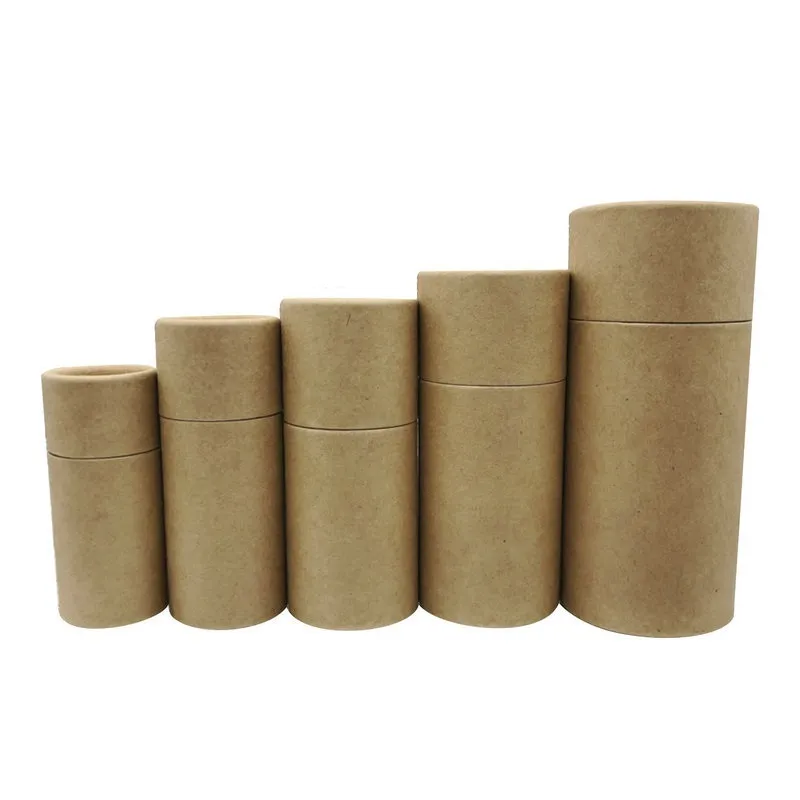 Premium Kraft Cardboard Tubes Case Imballaggio scatola di imballaggio Kraft Box per Bottiglia di olio essenziale 10ml - 100ml