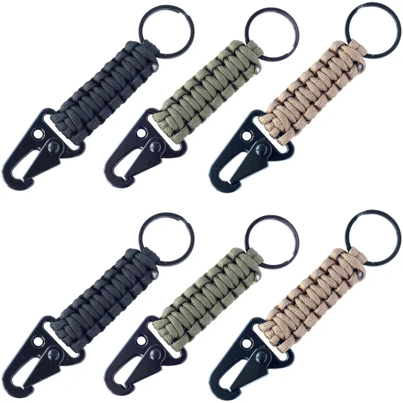 QingGear Paracord Survival Keychain Lanyard Tactical Paracord Keyring