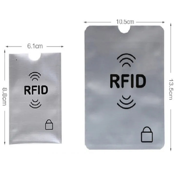 Xiruoer Maniche per carta di credito Passaporto RFID Blocking Sleeves Antifurto RFID Card Protector RFID Blocking Sleeve Identity Anti-Scan Card Sleeve