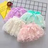 Baby flicka tutu kjolar tjejer sommar mini klänningar barn blad mönster tulle pettiskirt toddler bowknot prinsessa klänning boutique kläder zyqa588