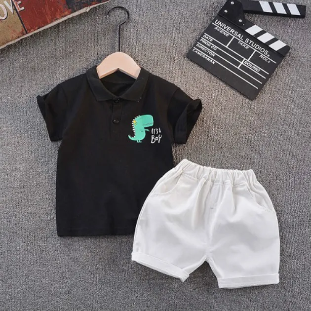 2020 Kids Designer Clothing Sets Summer Fashing Clothes Suits Polos + Shorts Two Pieces Boys Children Fashion Print Tshirts T-shirts Tees