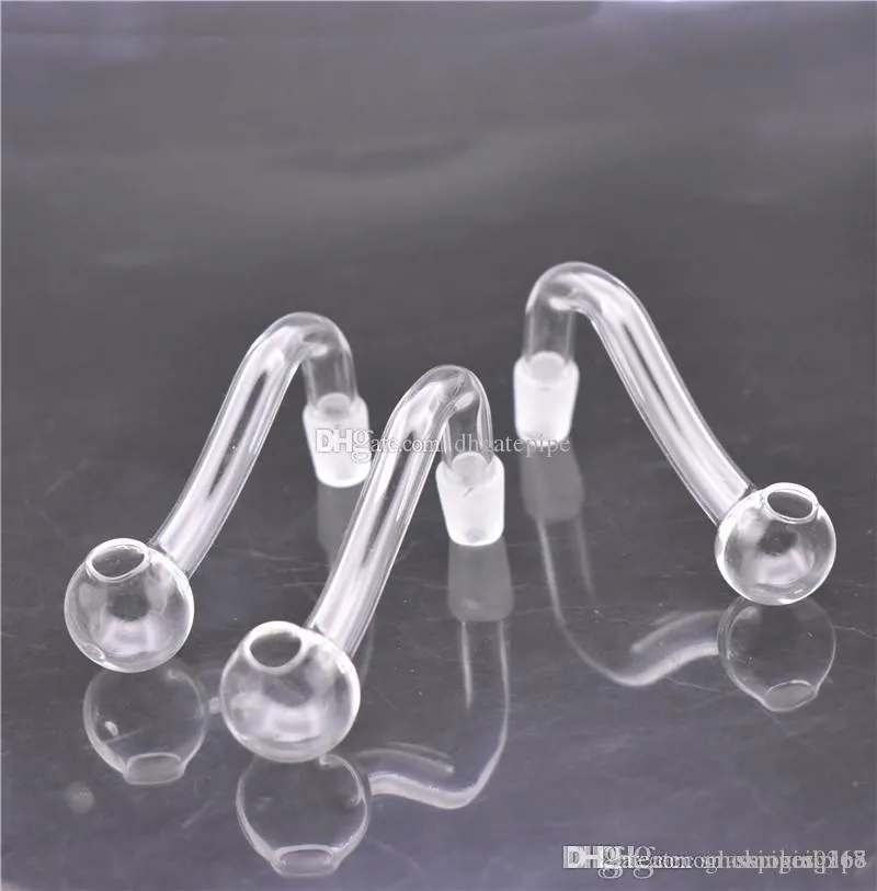 Glass Oil Burner Pipes With 10mm 14mm 18mm Male Female Bubbler Smoking Water Pipe banger nail for dab rigs 10pcs