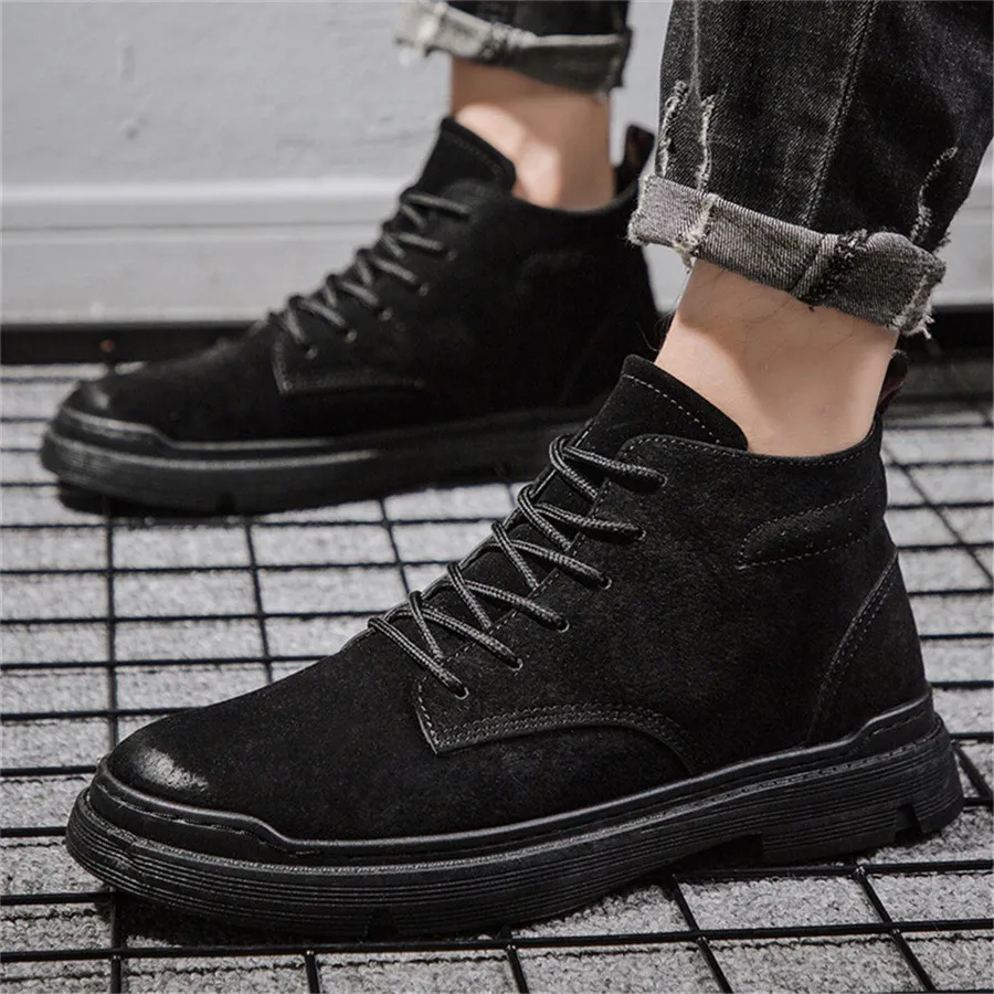 Fall Martin Boots Fashion Spring Outdoor Footwear Leisure Men Motorcycle Boots Outdoor Casual Shoes Autumn Teen Western Ankle Boots