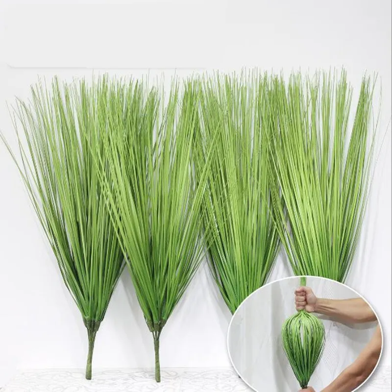 Artificial Shrubs Bushes Plastic Wheat Grass Green Leaves Fake Plants Wedding Home Garden Verandah Table Centerpieces Decoration