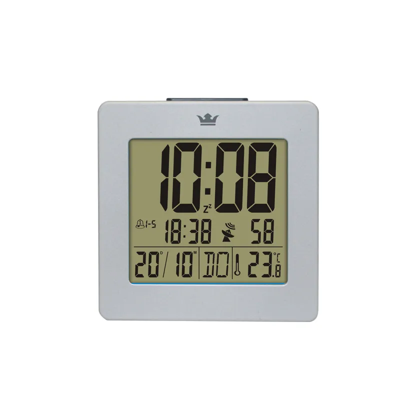 Radio reloj despertador alarma fecha digital frecuencia fm luces led  cronometro