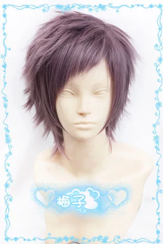 518 Nagi No Asukara Hikari Sakishima Short Purple Brown Mix Cosplay Wig