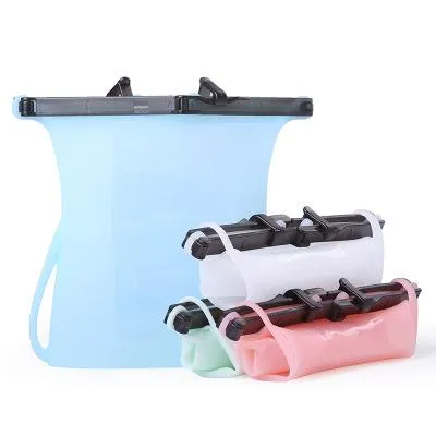 Foldable Silicone Food Preservation Bag Reusable Sealing Storage Container Food Fresh Bags Vegetables Bags DLH177