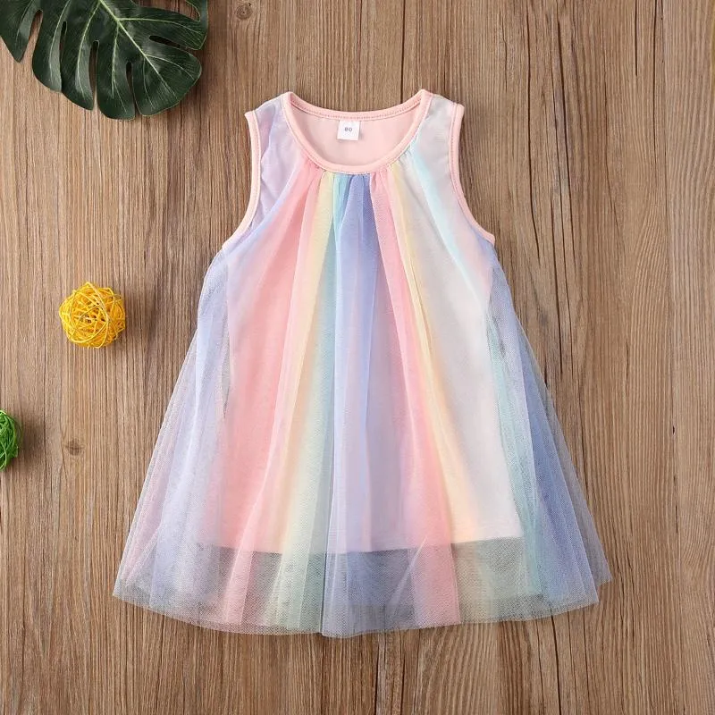 Vestido infantil tema arco sales iris