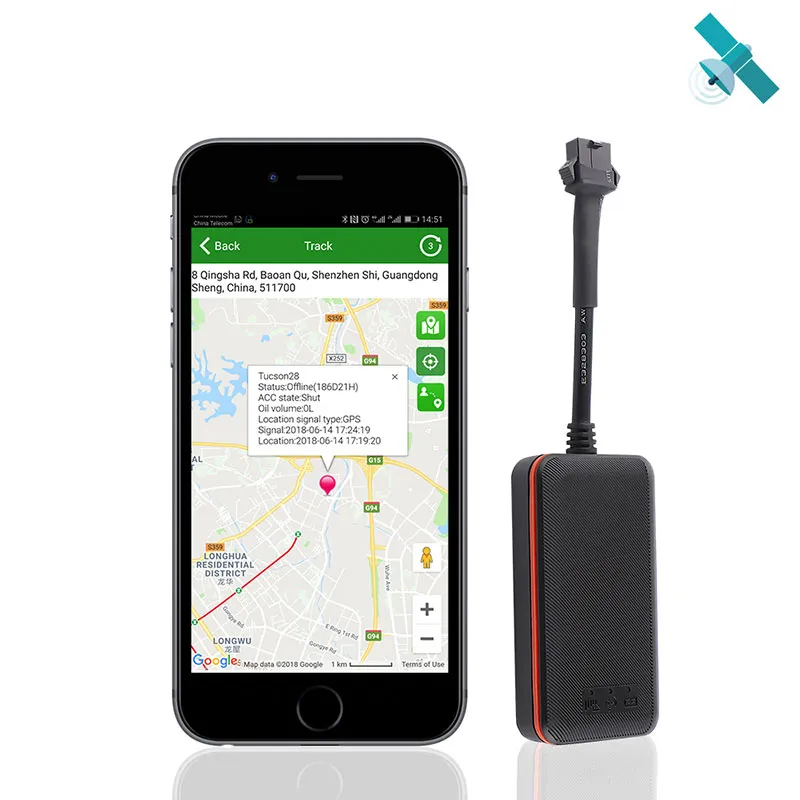 Real Time GPS Tracker Anti-Theft Car Waterproof IP66 2G/GSM Mini GPS Locator Motorcycle Cut Oil Overspeed Vibration Alarm
