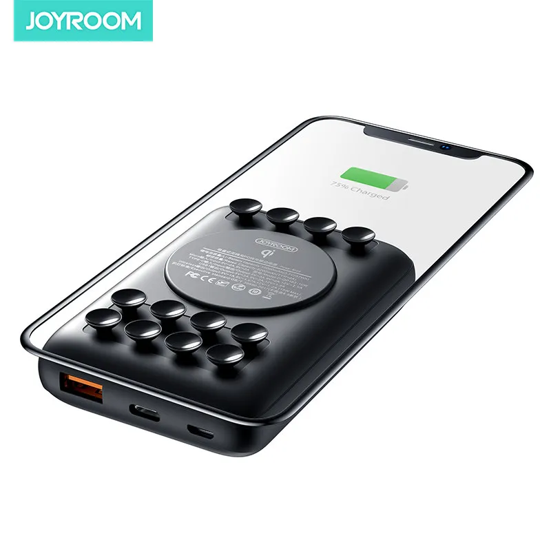 JOYROOM 무선 충전기 전원 은행 휴대용 10000mAh 빠른 아이폰 (11) 삼성 S20의 경우 흡입 컵되는 PowerBank 충전기를 충전