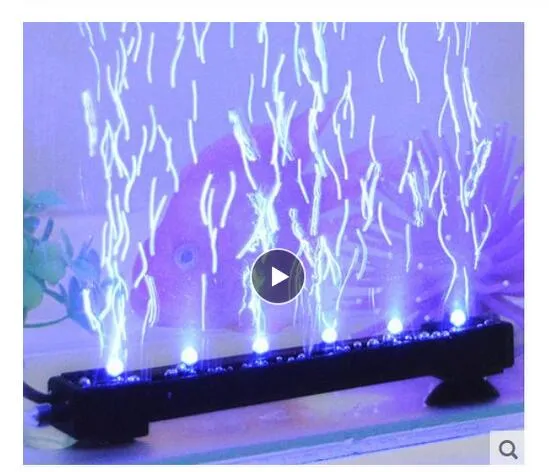 Aquarium Bubble Light with Air Pump - Waterproof LED Fish Tank Lighting ...