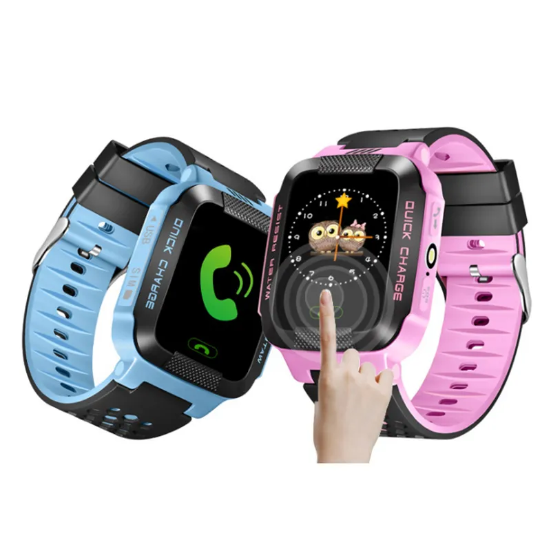 Y21 GPS Kinderen Smart Watch Anti-Lost Flashlight Baby Smart Horloge SOS Call Location Device Tracker Kid Safe vs DZ09 U8 horloge