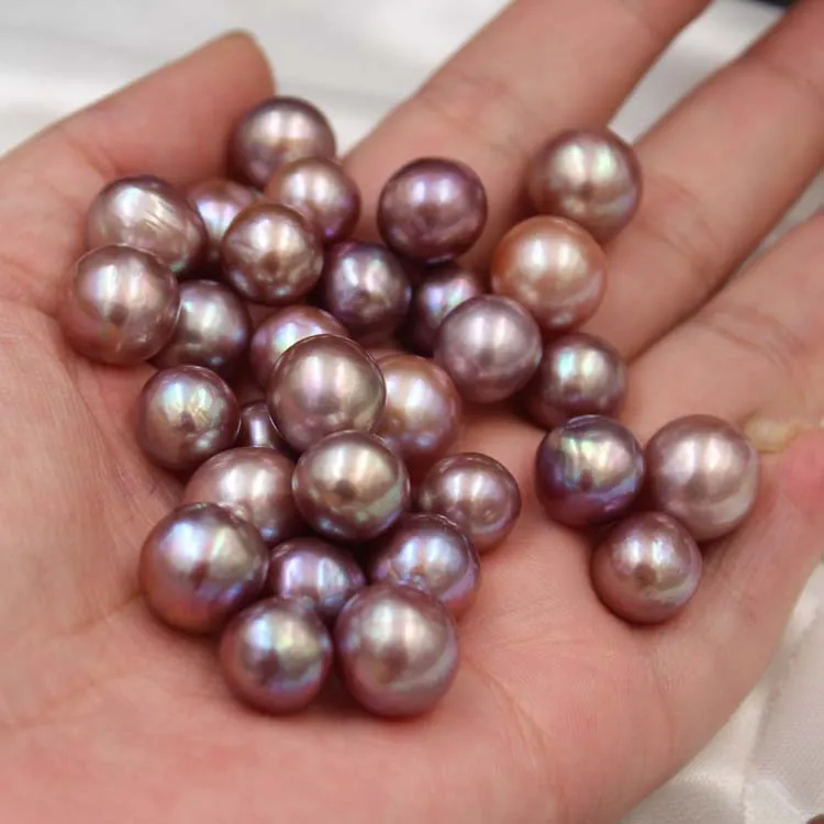 11-13 mm nei pressi di Edison rotonda viola d'acqua dolce all'ingrosso di perle