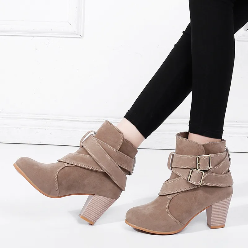 2018 Size35 43 Autumn Winter Women Boots Casual Ladies Shoes