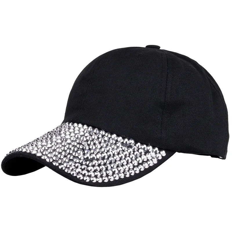 Cappellino da baseball con strass Yesaibve Bling Cappellino snapback per donna Cappelli fatti a mano Hip Hop Cappelli popolari da berretto da donna