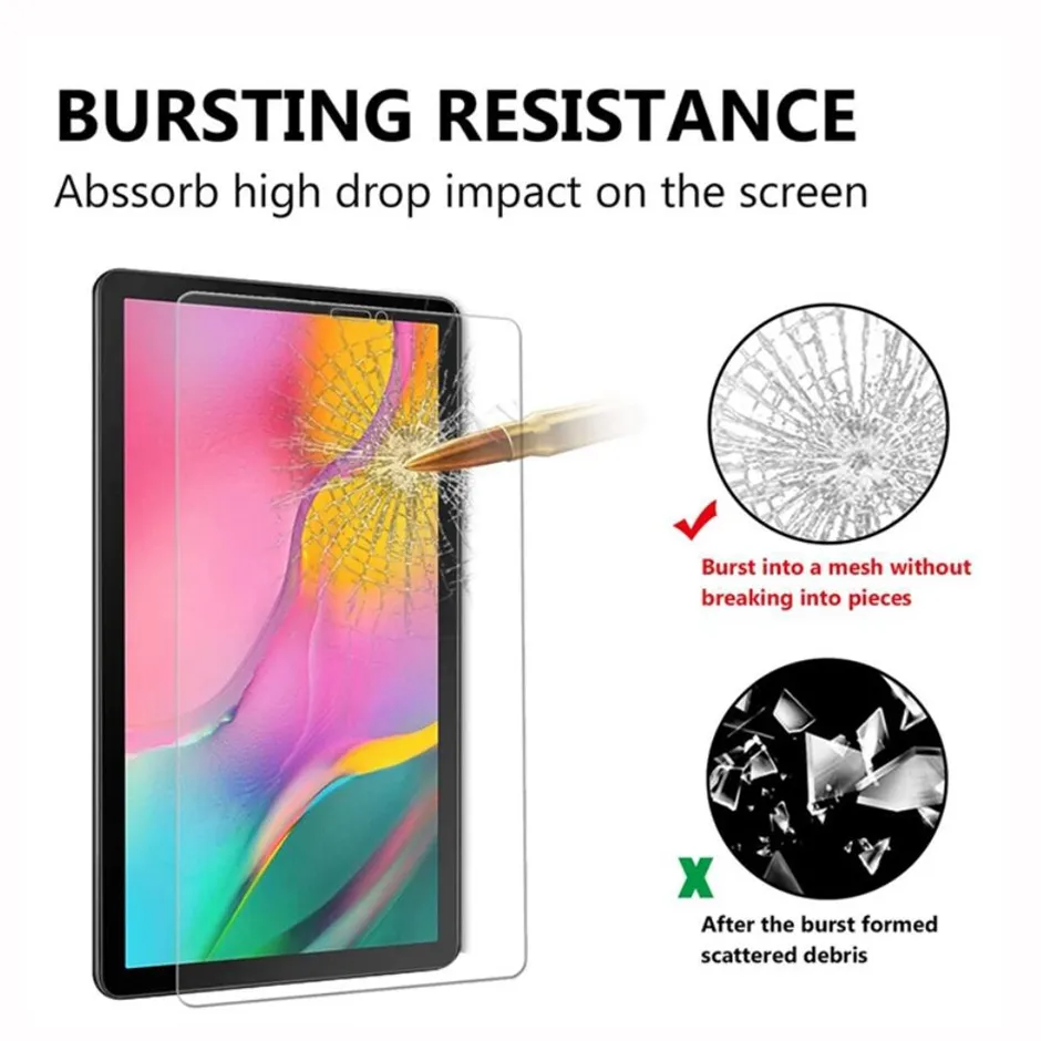 2-Pack Tempered Glass Screen Protector For Samsung Galaxy Tab A 8.0 (2019) T290/T295 - 9H Hardness