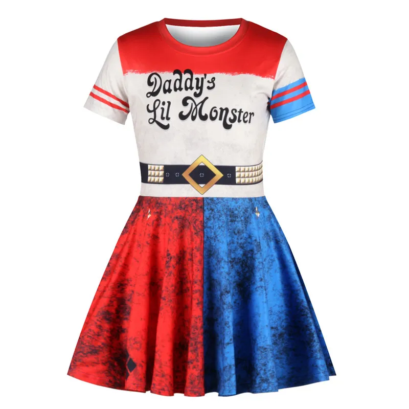 Suicide Squad Bambini Cosplay Dress Harley Quinn Clown Ragazze Costume  Cosplay Uniforme Bambino Halloween Christmas Dress Da 16,67 €