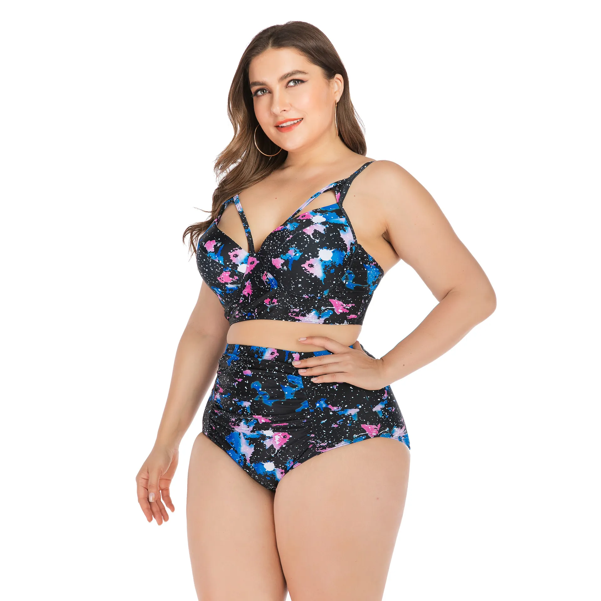 Costumi da bagno da donna Costume da bagno con staffa in acciaio di grandi dimensioni per donne grasse Bikini taglie forti Big Cup Chest 2019 Bather Beachwear Bikini push up