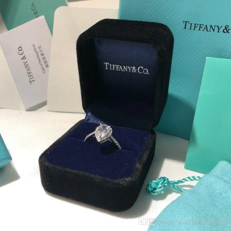 Sencillo pares del caja original de personalización mujeres joyería de plata 925 lujoso