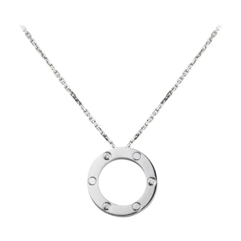 Livraison gratuite titane acier or argent chaîne pierre cristal Simple amour Collier pour femmes filles Collier Bijoux Femme