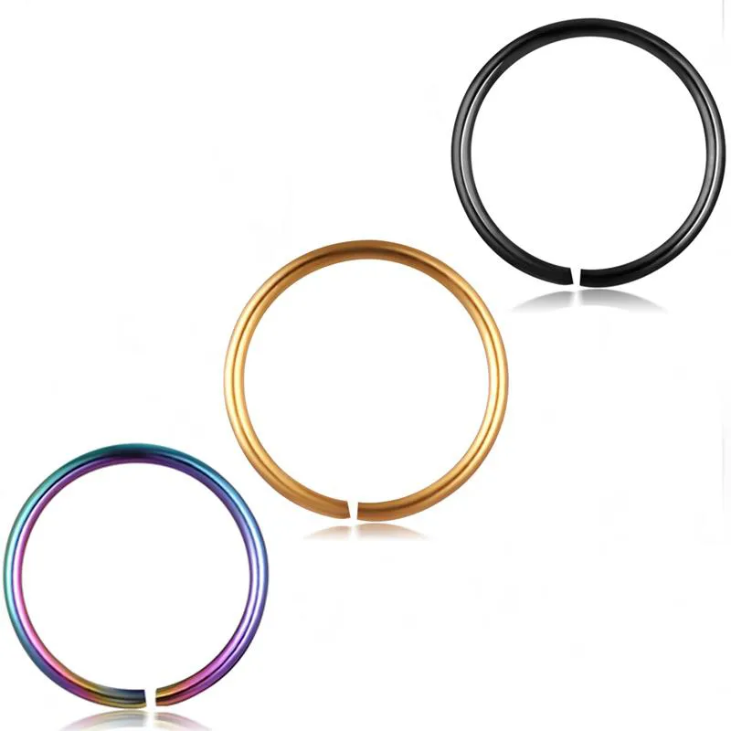 Bague De Nez Septum Lune – Acier 316L, 8mm, Réglable, Sans Nickel – Style Bohème