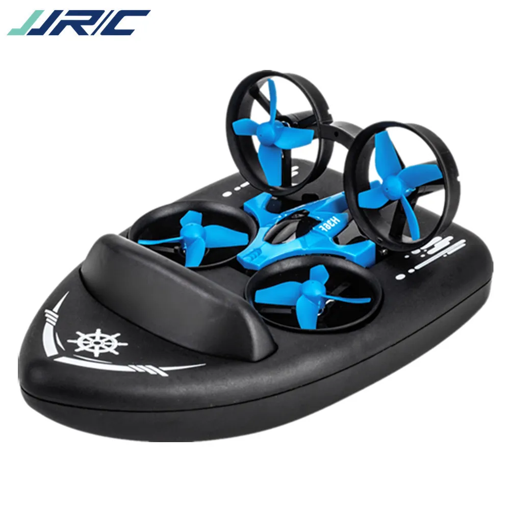 JJRC H36F Mini-RC-Drohnen-Flugzeugspielzeug, Quadrocopter, Luftkissenschiff-Hovercraft, 3 Modelle von Meer, Land und Luft, Weihnachtsgeschenk für Kinder, 2–1 Jahre