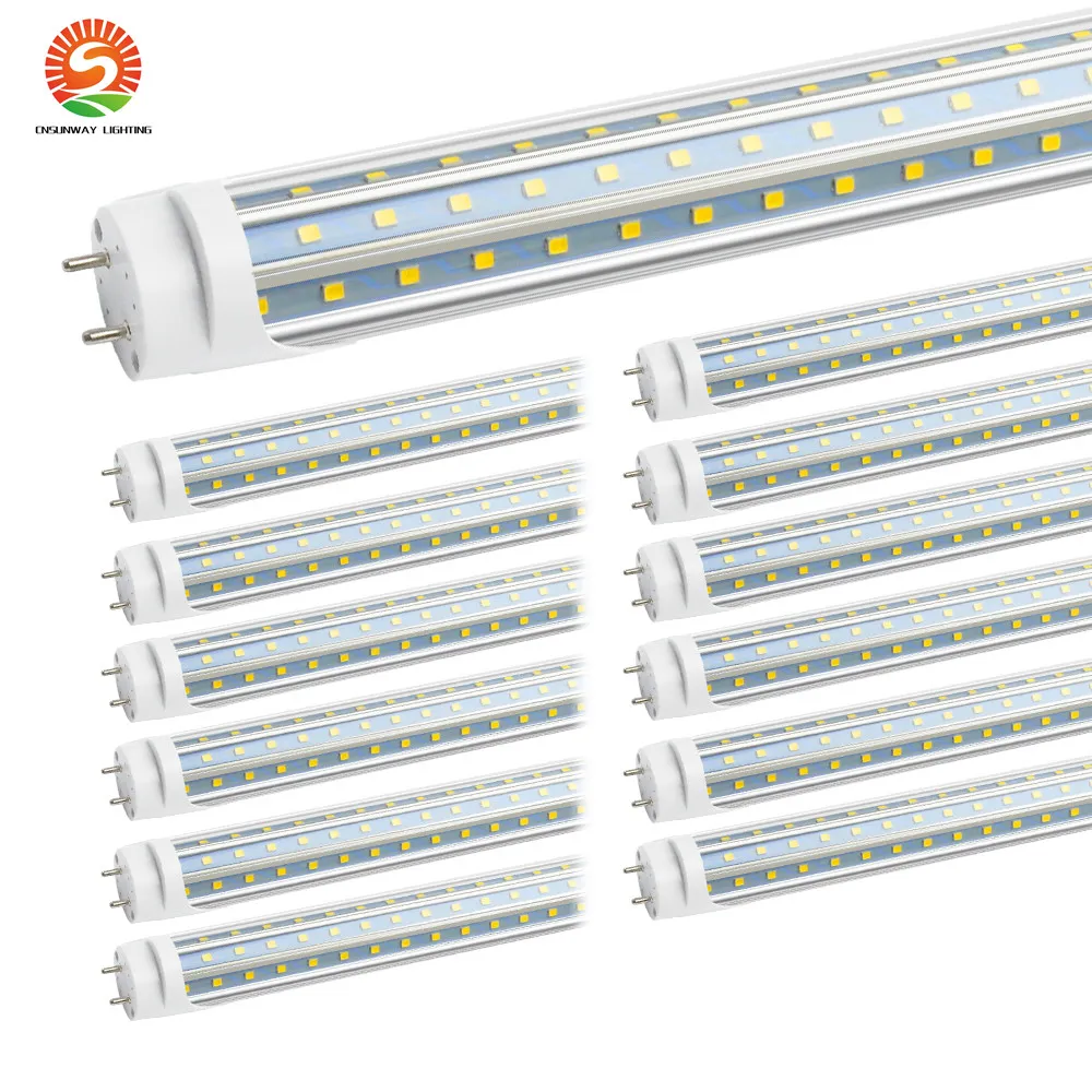 Tubo LED T8 a forma di V Lampada fluorescente LED da 4 piedi Lampada fluorescente a tubo fluorescente G13 da 60 W 4 piedi 3 file