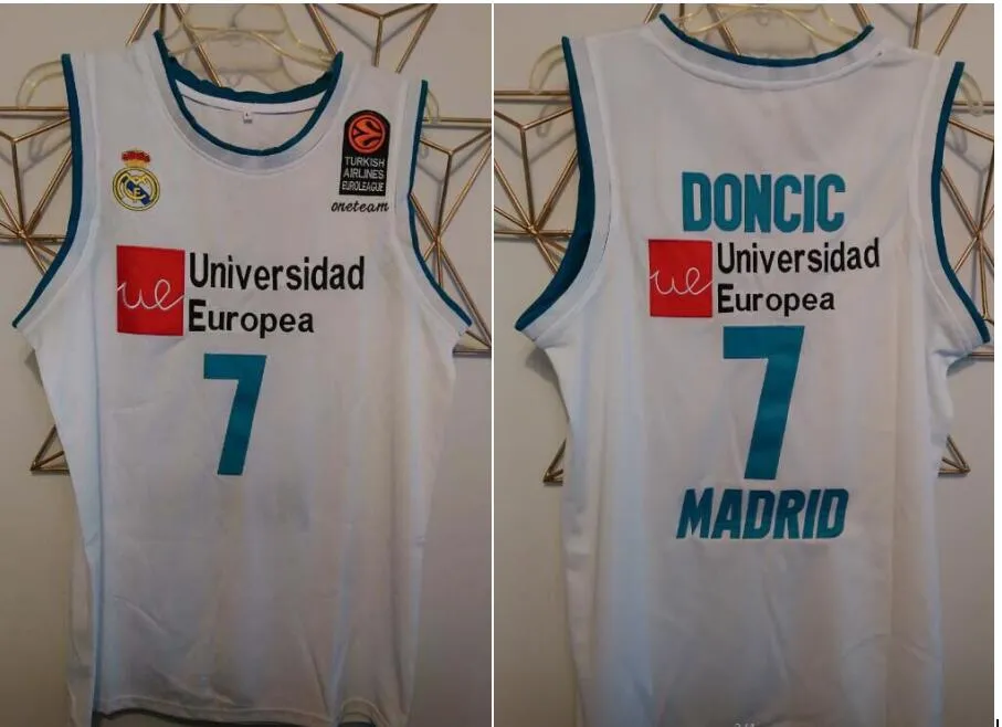 Custom Men Youth women Vintage Luka Doncic Universidad Europea #7 Luka basketball Jersey Size S-4XL or custom any name or number jersey