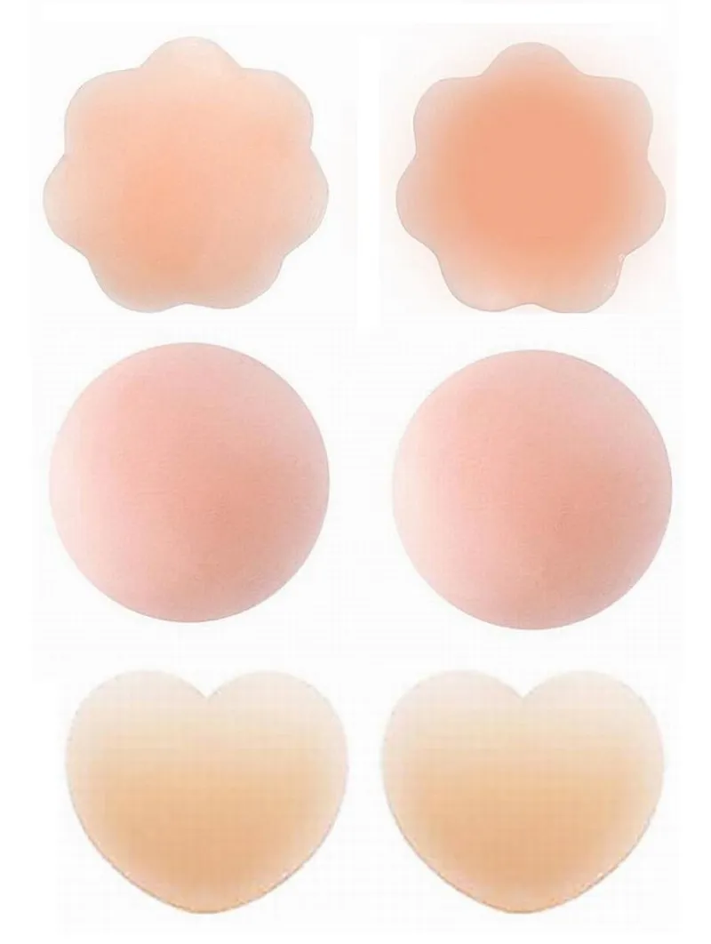 Fabrikspris! 1000Pairs kvinnor sexig återanvändbar silikon bh nippel täcka patch bröst pasties självhäftande bröstvårtor patch naken