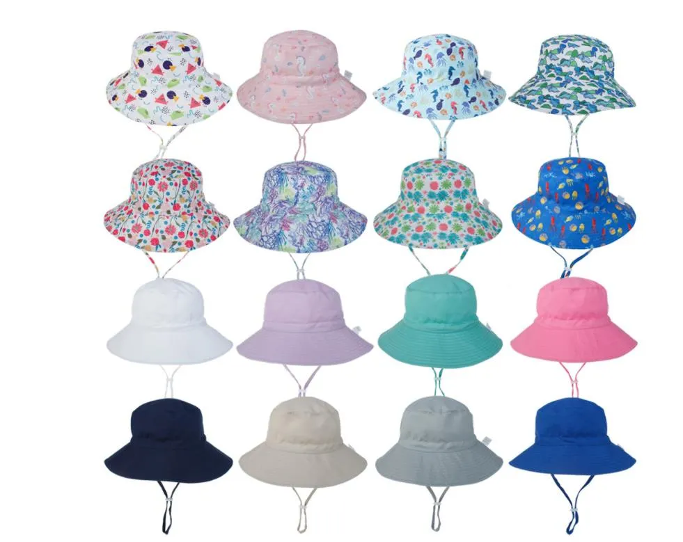 2020 nuova estate del bambino cappello da sole per bambini all'aperto collo copertura dell'orecchio protezione anti UV berretti da spiaggia ragazzo ragazza cappelli da nuoto per 0-8 anni bambini