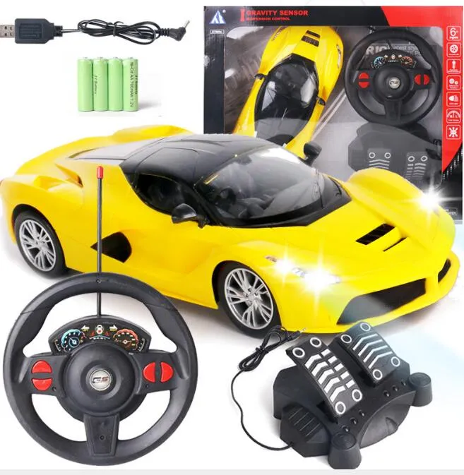 Rc car with 2025 steering wheel and pedal