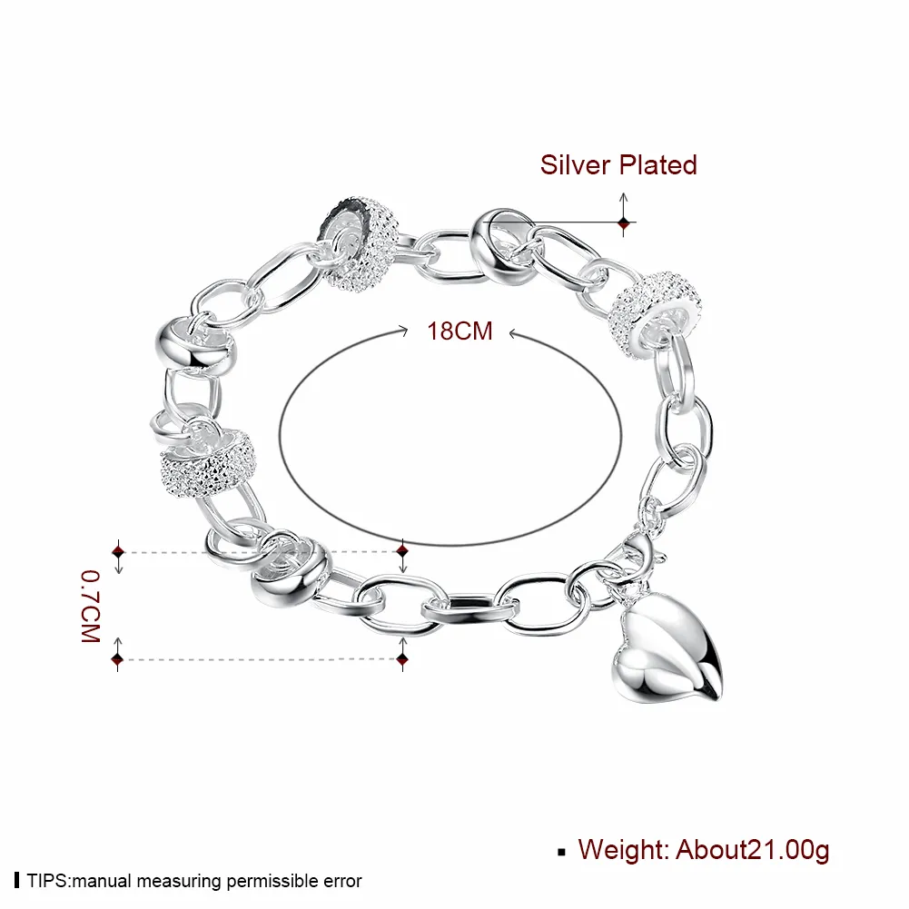 Романтические Браслеты Висят Маленькие Персиковые Сердца Кулон.