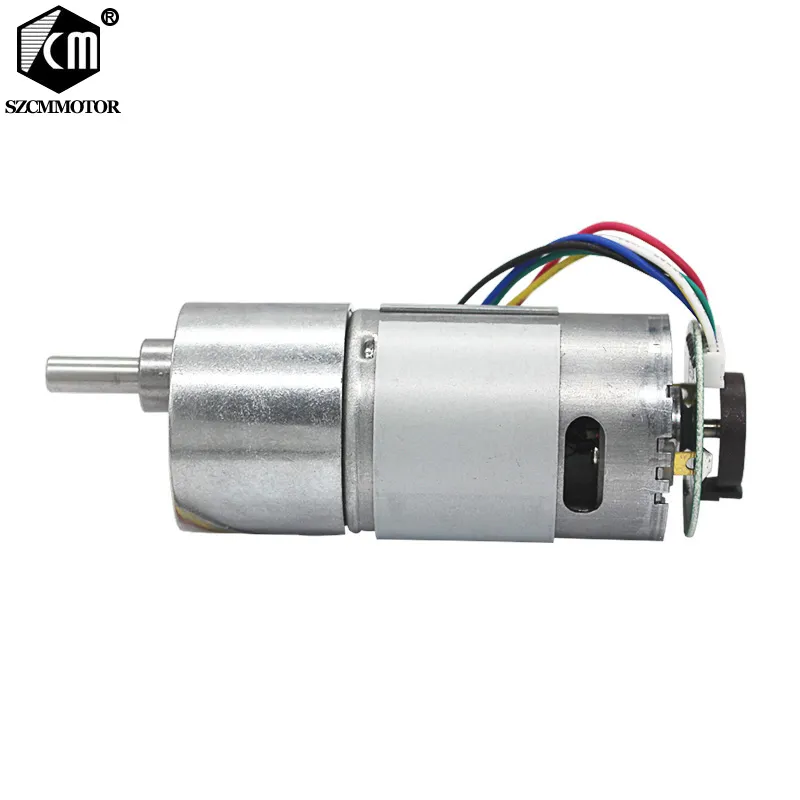 10 piezas DC 6 v / 12 v / v 4 24-500 rpm Caja de engranajes de alto torque Eje del motor eléctrico 6mm Motoredutores com Encoder