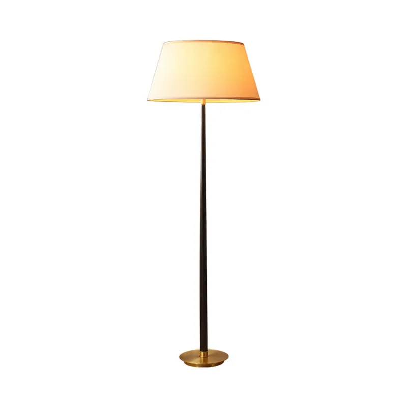 Moderne cuivre lampadaire debout Farbric abat-jour salon cuivre lampadaire Simple étude créative chambre chevet déco