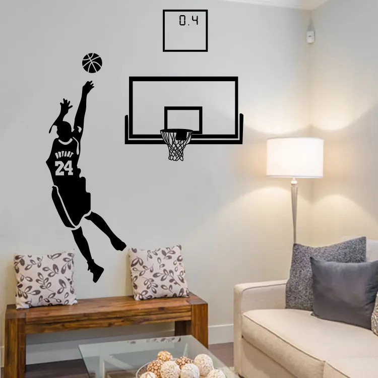 Sticker mural déco basketball