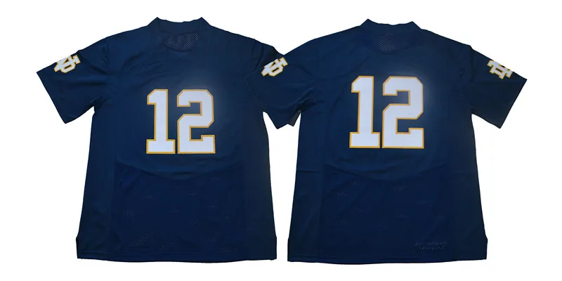 Custom Notre Dame Fighting Irish College Football Jersey 2024 Men s Polyester Stitched Names Numbers Green Navy White Fiesta Bowl Patch