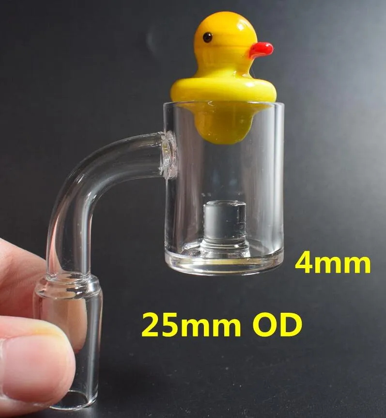 Direto da fábrica XL Flat Top Reactor Núcleo Gavel pescoço curto Quartz Banger prego Set Cactus Colored Duck Carb Cap para Bongs plataforma de petróleo