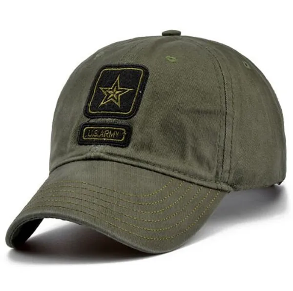 Fashion-New Men Pentagram Cap Top Quality U.S. Army Caps Men's Fishing Hat  Camo Baseball Hats Bone Adjustable
