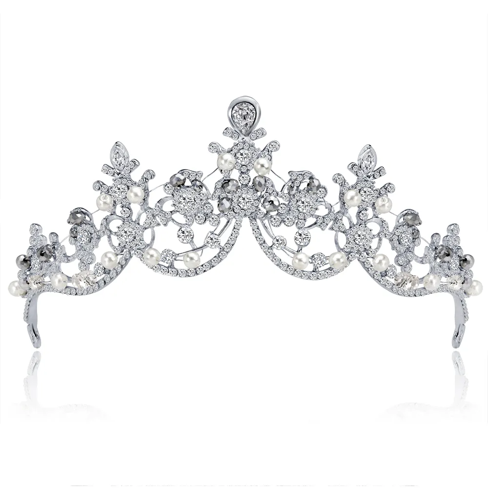 Bruids Tiara's met Steentjes Bruiloft Sieraden Meisjes Headpieces Verjaardag Partij Prestaties Pageant Crystal Crowns Wedding Accessoires BW-DA001