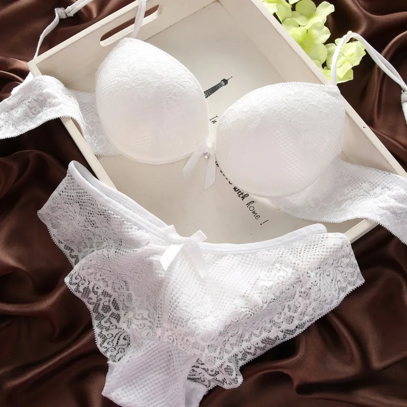Bras Sets Women Lace Sexy Lingerie Push Up Bra Panty Set Cotton Embroidery  Underwear From Freea, $41.63