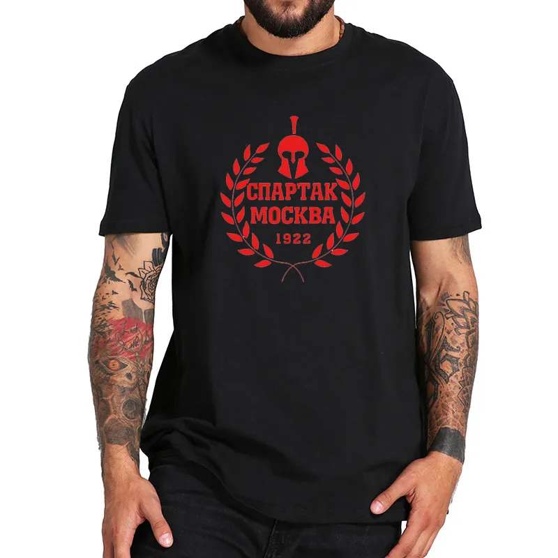 Spartak moskwa T-shirt męski lato 100% bawełna czarny Tshirt męski Cnaptak Mockba Casual T Shirt bazowe koszule prezent dla chłopaka Y19072201