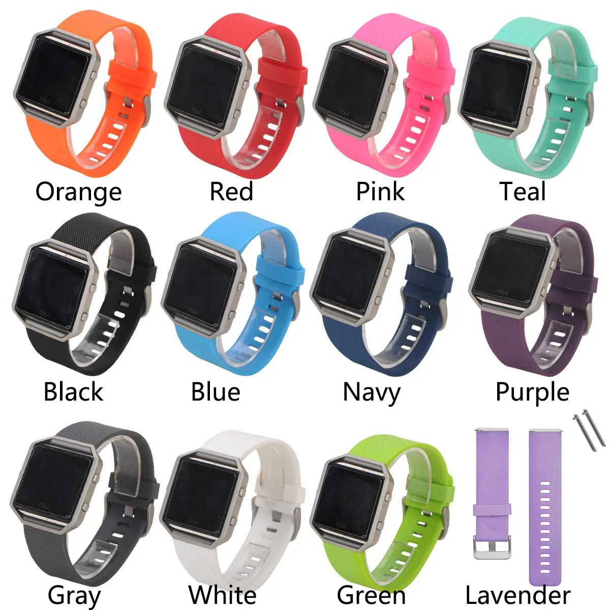 Billigaste Silicone Gummi WatchBand för Fitbit Blaze Smart Fitness Klockband Band Snabb Release Loop Wrist Belt Armband