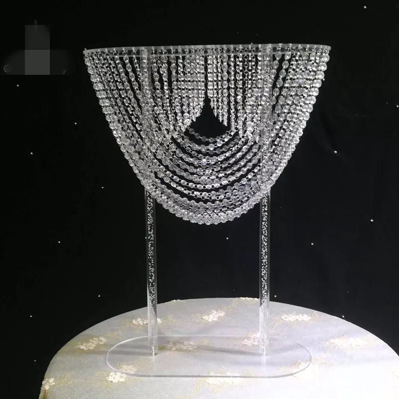 Nuovo stile Cina fornitura di metallo acrilico decorativo candeliere portacandele per feste di nozze con cristallo acrilico best0997