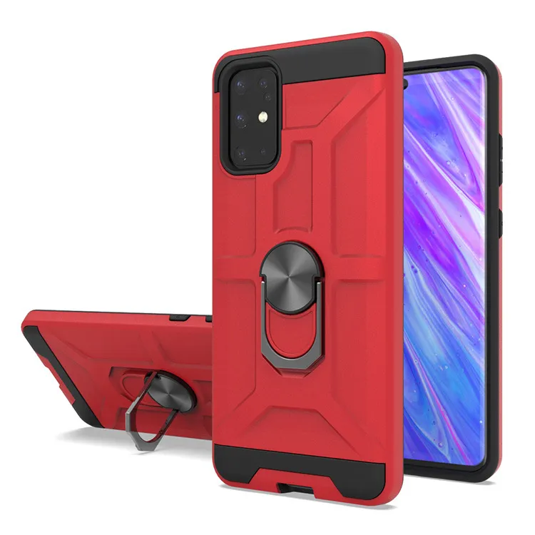 Cas de téléphone hybride Aomor pour LG Stylo7 4G K22 K51 Samsung Galaxy A11 A21 Moto G Power2021 avec kickstand housse arrière OPPBAG