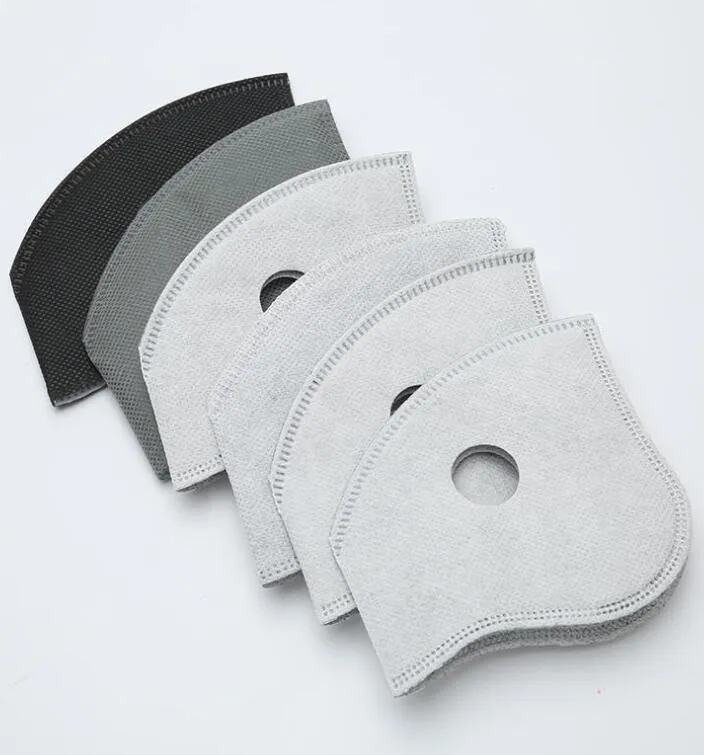 Fietsen Maskers Filter Pad 5 Lagen Gezichtsmasker Filter Pads met geactiveerde koolstofmasker Filters Ademende mond Moffel Invoegen Filters GGA3532-2