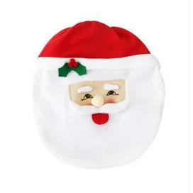 Santa Klozet Kapağı Halı Moda Sıcak Mutlu Santa Klozet Kapağı Halı Banyo Seti Noel Süslemeleri EEA395