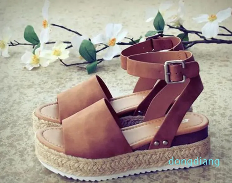 Горячие продажи-для женщин сандалии плюс размер высокие каблуки летняя обувь 2019 Flop Plop Chaussures Femme платформы Sandals 2019