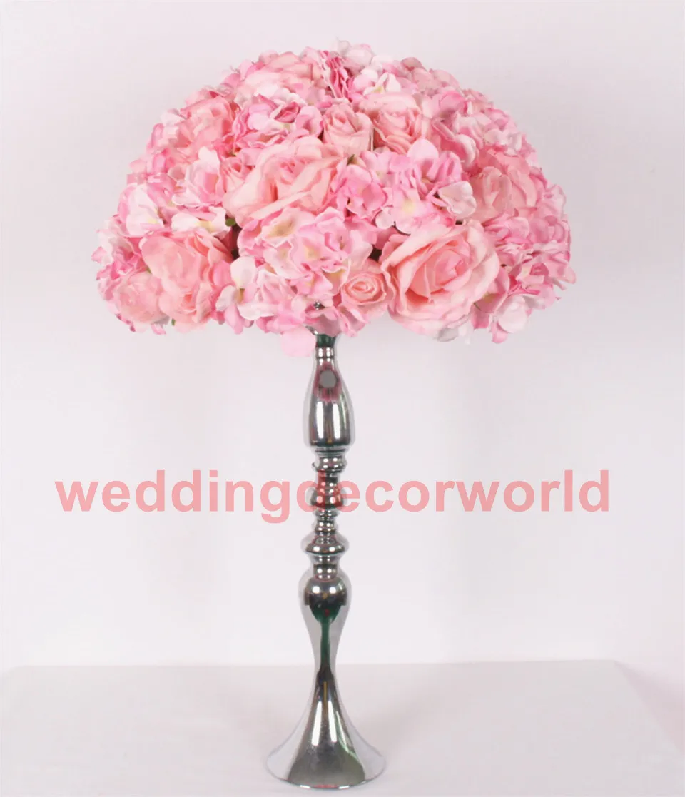 Inga blommor inklusive) bordscenterpieces dekor bröllop bakgrund konstgjorda blomma boll centerpieces utan orkidé silke blommig decor0628