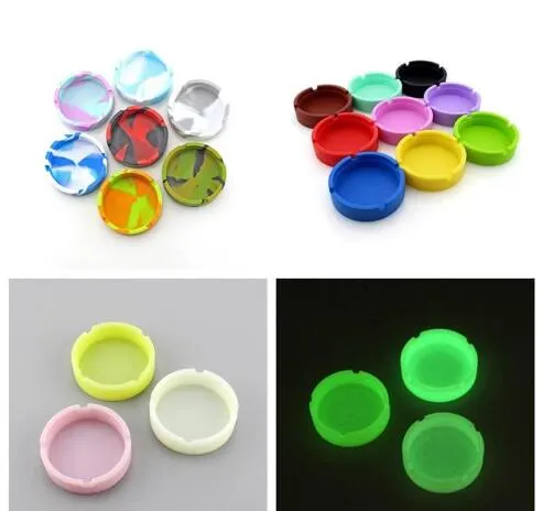 19 stilar Silicone Ashtray Creative Round Silicone Ashtray Anti-Shock Smoke Ash Tray Fashion Miljö Hotell Hem KTV Ashtray GB1628