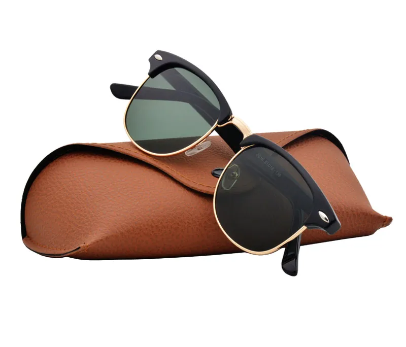 Óculos de sol de grife de marca de alta qualidade Óculos de sol com dobradiça de metal masculino Gn Óculos de sol lente UV400 Unissex com estojos e caixa